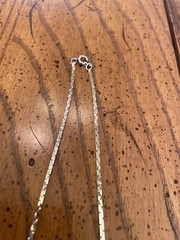 Vtg Gold Plated V Shape Necklace Red And Clear CZ Rhinestone Classic 8.5 In