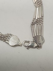 ITALY AGI STERLING SILVER 7″ BRACELET WITH 5 THIN STRANDS