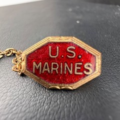 Vintage US Marines Pin Sweetheart Brooch Enamel