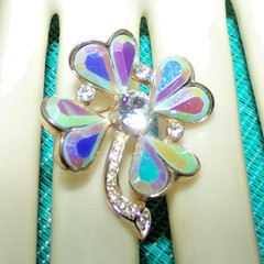 Jaw dropping and unusual 4 leaf clover shaped pin signed Crown Trifari-OMG!!