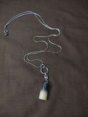 Onyx Pendant On Chain Exquisite Vintage Jewelry Natural Stone Handmade