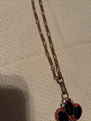 Woman’s Vintage Copper Rhinestone Necklace Measuring 22 Inch