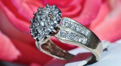 10k yellow gold ring 1.25ct natural diamond size 6.75 vintage handmade 5.1gr