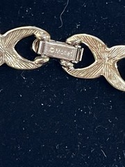 Vtg Runway MONET White Cabochan Choker Necklace Statement 15.5″