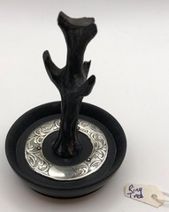 Ring Tree Edwardian English Ebony & Sterling; Ca 1916 Hallmark- No Monogram