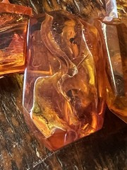 Gorgeous mid- Modern Chunky Hand Cut and Faceted Baltic Amber Necklace 52 grams