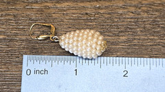 Vintage Ges Gesch Germany Dangle Earrings Faux Pearl Wrapped Teardrop Pierced