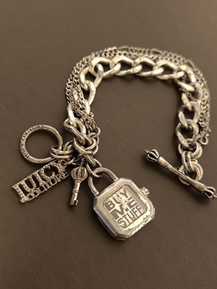 Juicy Couture Vintage Watch Charm Bracelet Silver Not specified