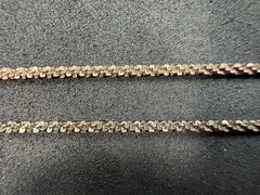 3.80g Vintage Sterling Silver 925 Diamond Cut Chain Necklace 21 in M