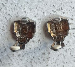 Givenchy Art Deco Clip-On Earrings & Baguette Crystals Rhinestones READ