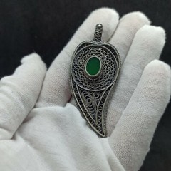 Bezalel Filigree Israeli Brooch Pendant Silver Pin Vintage Jerusalem Mid Century
