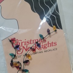 Vintage Necklace Department 56 Christmas Lights Strand 22in Deadstock