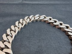 VTG Solid Sterling Silver 925 Panzer Chain Man Curb Links Bracelet Lobster 9”
