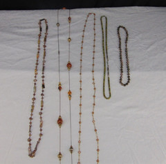 Lot of 14 NECKLACES Various Sizes Beaded Stones Shells Metal Wood Beads