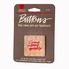 Vintage 90s American Greetings Fashion Button Orange