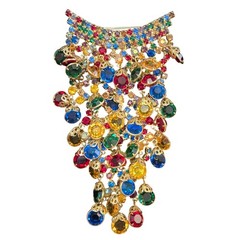 Stunning Vintage Crystal Waterfall Brooch