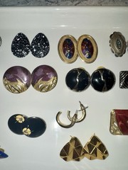 Vintage Earrings Mixed Lot Assorted Styles Multicolor 20 Metal Plastic Enamel