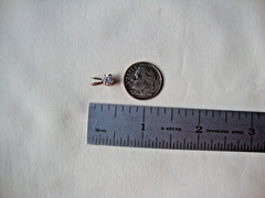 VINTAGE 1970-80s CHILD’S 5MM CLEAR CUBIC ZIRCONIA 14KT GOLD FILLED PRONG PENDANT