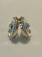Givenchy Vintage Crystal Hoop Earrings + COA