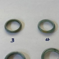 Hi-grade Natural green Jade Jadeite Rings Thin Band, Width about 3 mm