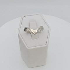 Vtg VINIC? Signed Ring 925 Sterling Silver Chevron Deep Vee Size 8.25 FREE $HIP!