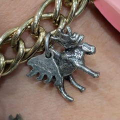 Vintage PNW Travel Charm Bracelet Space Needle Bell Trading Sterling Buffalo