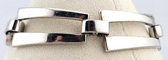 😍Vintage Signed Sperry MCM Rhodium Plate Wide Chain Statement Runway Bracelet