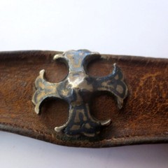 19th c ARMENIAN Antique Niello SILVER BELT- Russian Armenia Tradit. Folk Costume