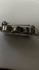 Vintage Zuni Native 925 Silver Sunface Brooch Inlay Design Natural Stones