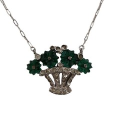 DELICATE GARDEN FLOWER BASKET FRUIT SALAD NECKLACE SIGNED~ TRIFARI ALFRED STYLE