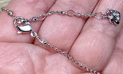 SWAROVSKI SIGNED SWAN ROUND PENDANT NECKLACE 15.5 -17 INCHES LONG
