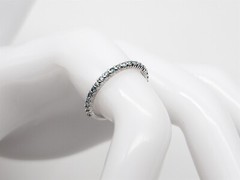 Designer $1800 .75ct VS Genuine Blue Diamond 18k White Gold Wedding Band Ring