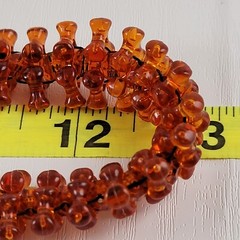 Vintage Art Deco Simulated Amber Lucite Woven Serpentine Collar Necklace 26″