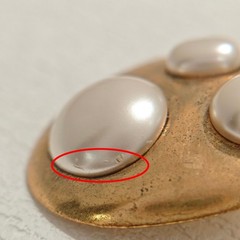 Vintage Chanel Plain Gold Irregular Shaped Faux Pearl Clip-on Earrings