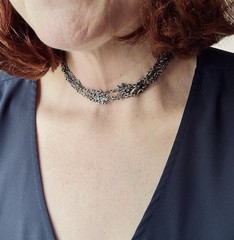 Impressive Antique Peruzzi 800 Silver 60” Muff Chain Grotesques & Fleur de Lis