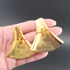 Vtg Lg Earrings Dangle Unsigned LES BERNARD Fashion Jewelry Runway Statement St9