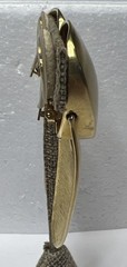 Vintage brushed gold tone statement earrings