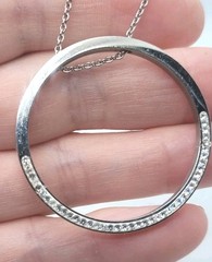 Set Of 3 Silver Tone Necklace Pedant Chain Charm.