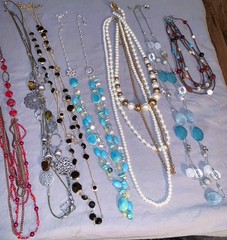 Great Lot 18 Vintage to More Modern Multi-Strand Necklaces Many Many Designs