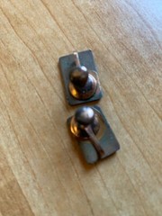 MCM Mid Mod 50’s Style Vintage Brooch & Earrings Set Blues Abstract
