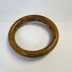Vintage BAKELITE Bangle Bracelet Butterscotch Marbled