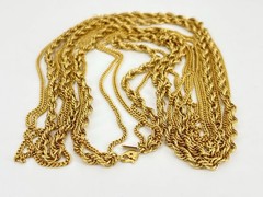 52″ Monet Opera Length Triple Strand Rope Chain Gold Tone Necklace