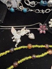 Vintage Lot of 15 Necklaces, Bracelets, Earrings And/or Brooches See Pics