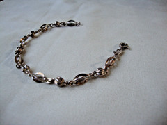 VINTAGE 1970-80s RETRO MOD 3D BEADS 7″ STERLING SILVER STAMPED LEX 925 BRACELET