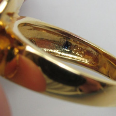Ross Simons Sterling Silver Ring Gold Vermeil 3D Flower Vintage Size 7