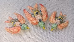 Vintage Shell Bird Pins Brooch