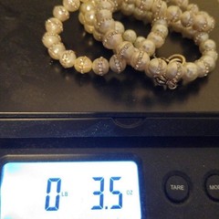 Handcrafted Freshwater Pearl Rhinestone Necklace 32” Long Statement Strand