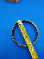2 Vintage Sectioned Bone Horn Or Shell And Brass Bangle Bracelets