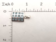 Vintage Sterling Silver 925 Sky Blue Topaz Rectangle Window Pane Pendant