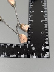 Vintage Polished Stone Charm Nugget Jasper Necklace Boho Coastal 18 in